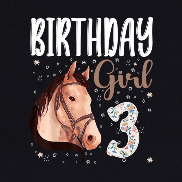 Horse Animal Lovers 3rd Birthday Girl by tasmarashad